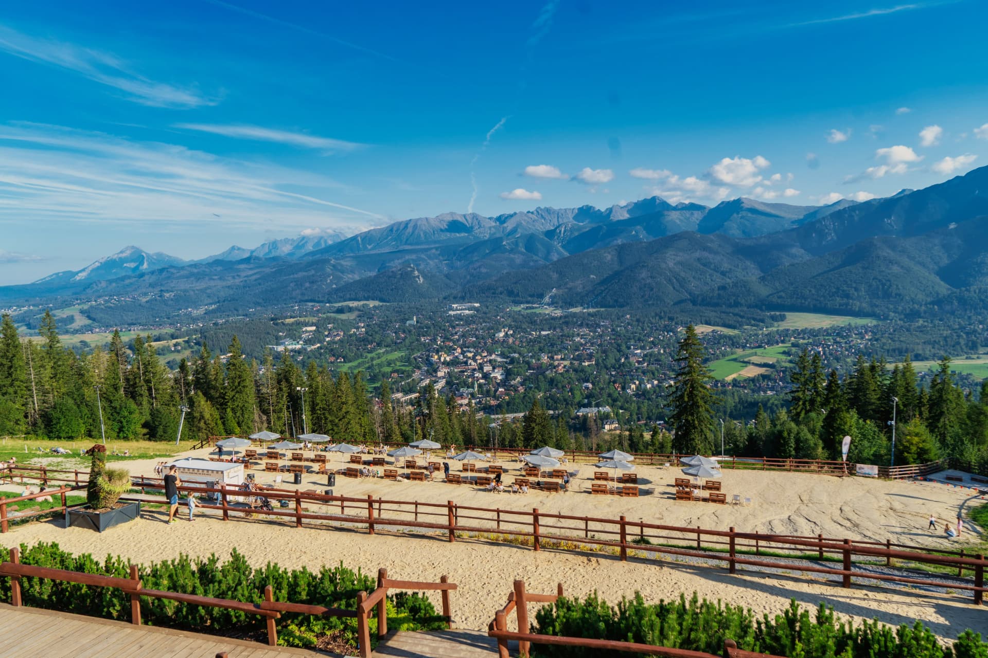 Widok na Zakopane i Tatry z Gubałówki